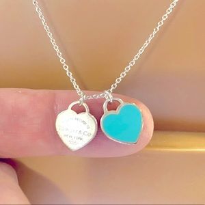 Tiffany Blue® Double Heart Tag Pendant